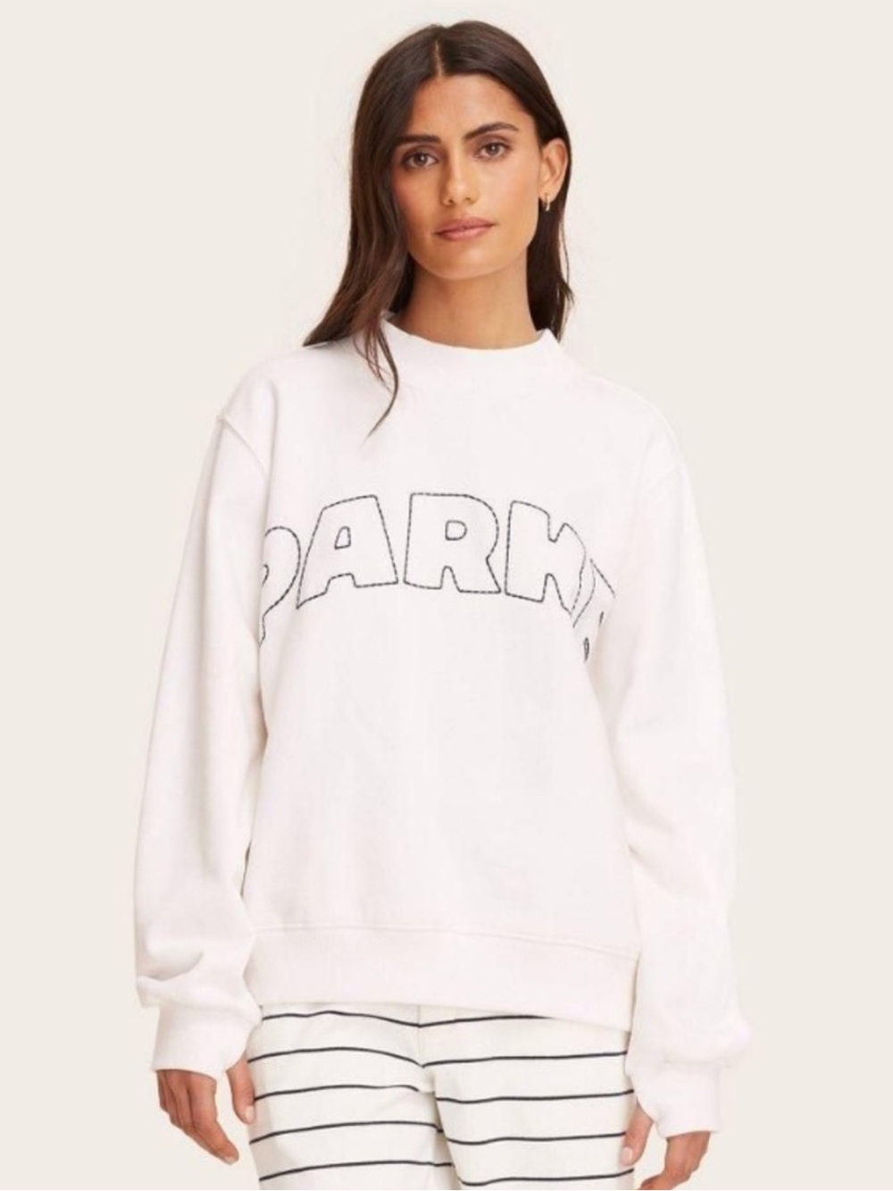 Parke x Target Mockneck Sweatshirt Women’s Size L/XL Cream Oversized